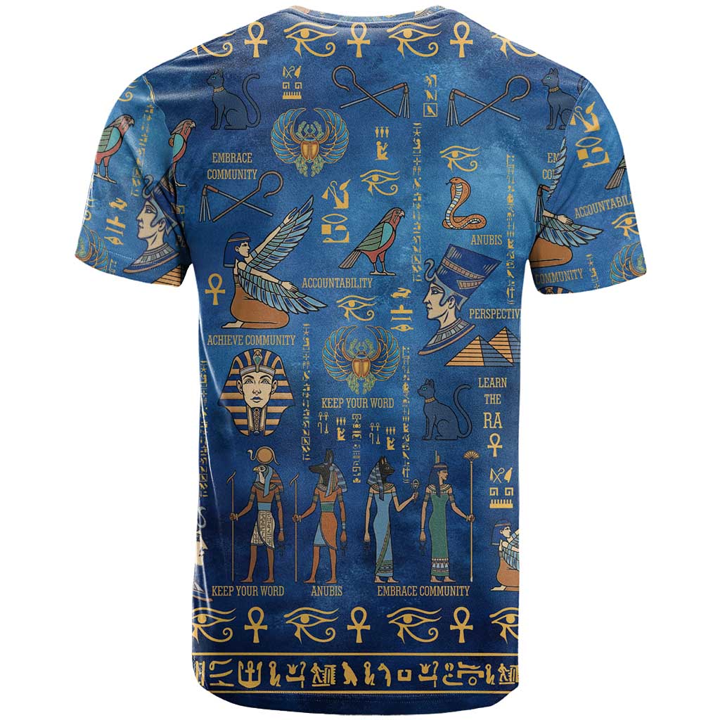Echoes of Kemet T Shirt African Pharaohs, Anubis and Symbolic Motifs - Wonder Print Shop