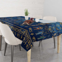 Echoes of Kemet Tablecloth African Pharaohs, Anubis and Symbolic Motifs - Wonder Print Shop