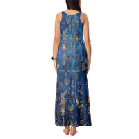 Echoes of Kemet Tank Maxi Dress African Pharaohs, Anubis and Symbolic Motifs - Wonder Print Shop