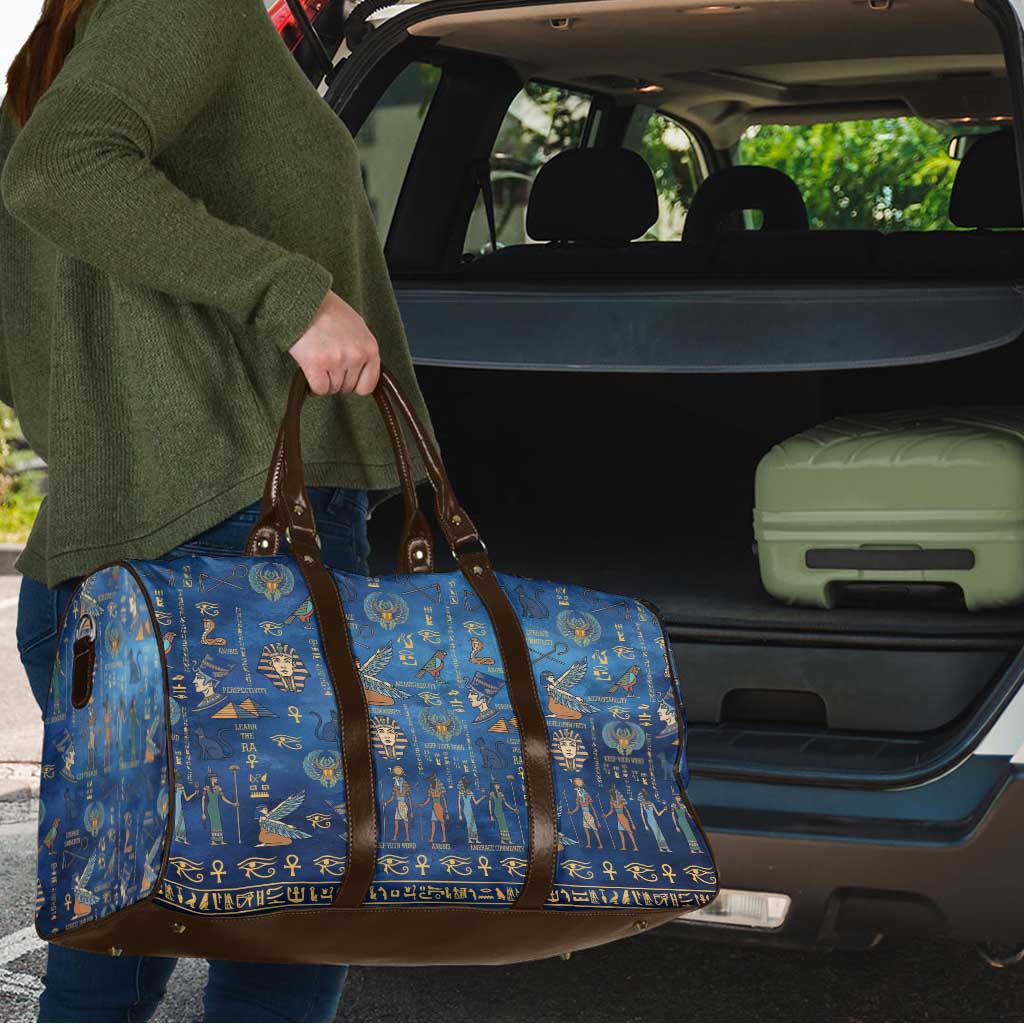 Echoes of Kemet Travel Bag African Pharaohs, Anubis and Symbolic Motifs - Wonder Print Shop