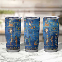 Echoes of Kemet Tumbler Cup African Pharaohs, Anubis and Symbolic Motifs - Wonder Print Shop