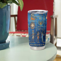 Echoes of Kemet Tumbler Cup African Pharaohs, Anubis and Symbolic Motifs - Wonder Print Shop