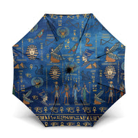 Echoes of Kemet Umbrella African Pharaohs, Anubis and Symbolic Motifs - Wonder Print Shop