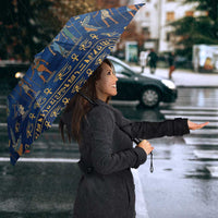 Echoes of Kemet Umbrella African Pharaohs, Anubis and Symbolic Motifs - Wonder Print Shop