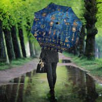 Echoes of Kemet Umbrella African Pharaohs, Anubis and Symbolic Motifs - Wonder Print Shop