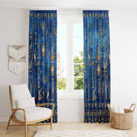 Echoes of Kemet Window Curtain African Pharaohs, Anubis and Symbolic Motifs - Wonder Print Shop