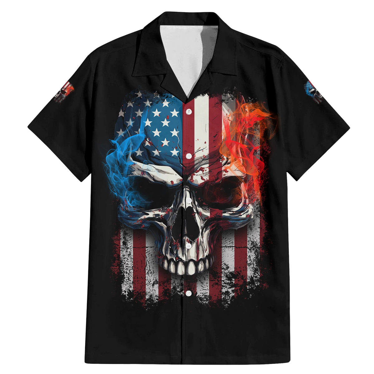 I Have Three Sides Skull Flag Family Matching Mermaid Dress and Hawaiian Shirt - Wonder Print Shop