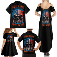 I Have Three Sides Skull Flag Family Matching Summer Maxi Dress and Hawaiian Shirt - Wonder Print Shop
