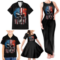 I Have Three Sides Skull Flag Family Matching Tank Maxi Dress and Hawaiian Shirt - Wonder Print Shop