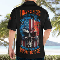 I Have Three Sides Skull Flag Hawaiian Shirt - Wonder Print Shop