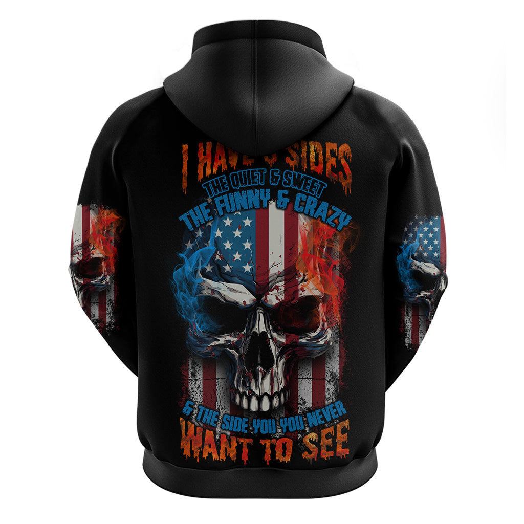 I Have Three Sides Skull Flag Hoodie - Wonder Print Shop