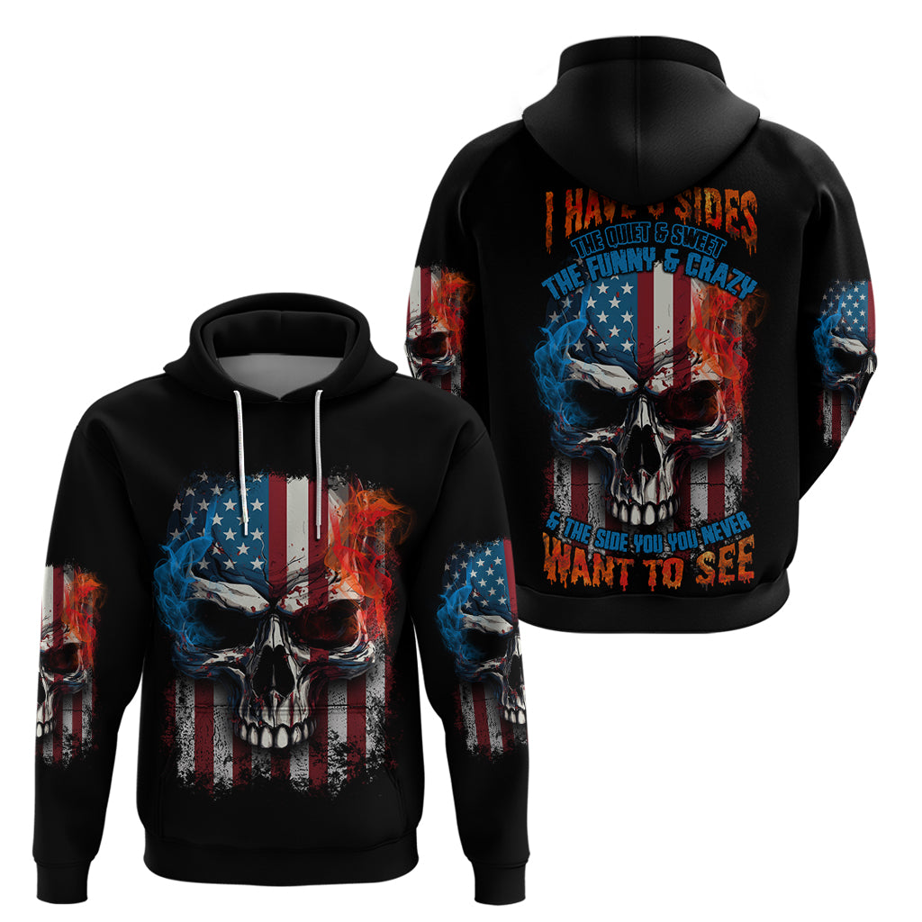 I Have Three Sides Skull Flag Hoodie - Wonder Print Shop