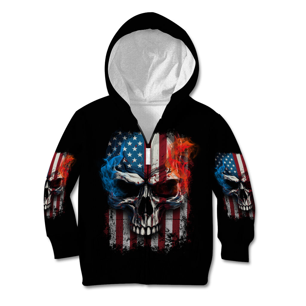 I Have Three Sides Skull Flag Kid Hoodie - Wonder Print Shop
