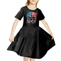 I Have Three Sides Skull Flag Kid Short Sleeve Dress - Wonder Print Shop