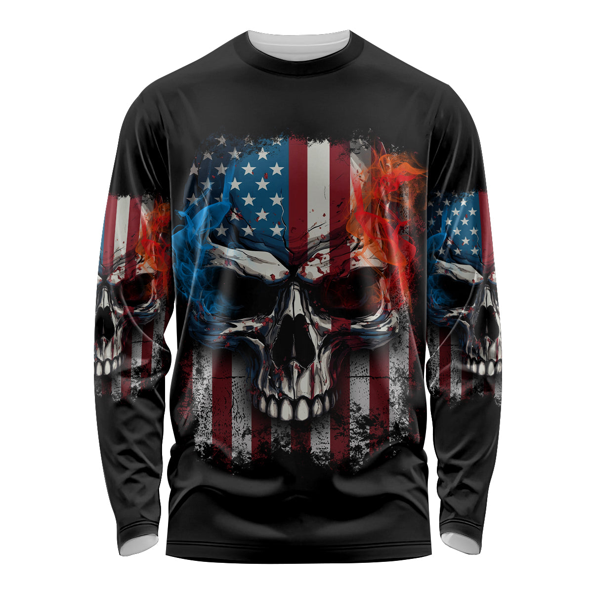 I Have Three Sides Skull Flag Long Sleeve Shirt - Wonder Print Shop