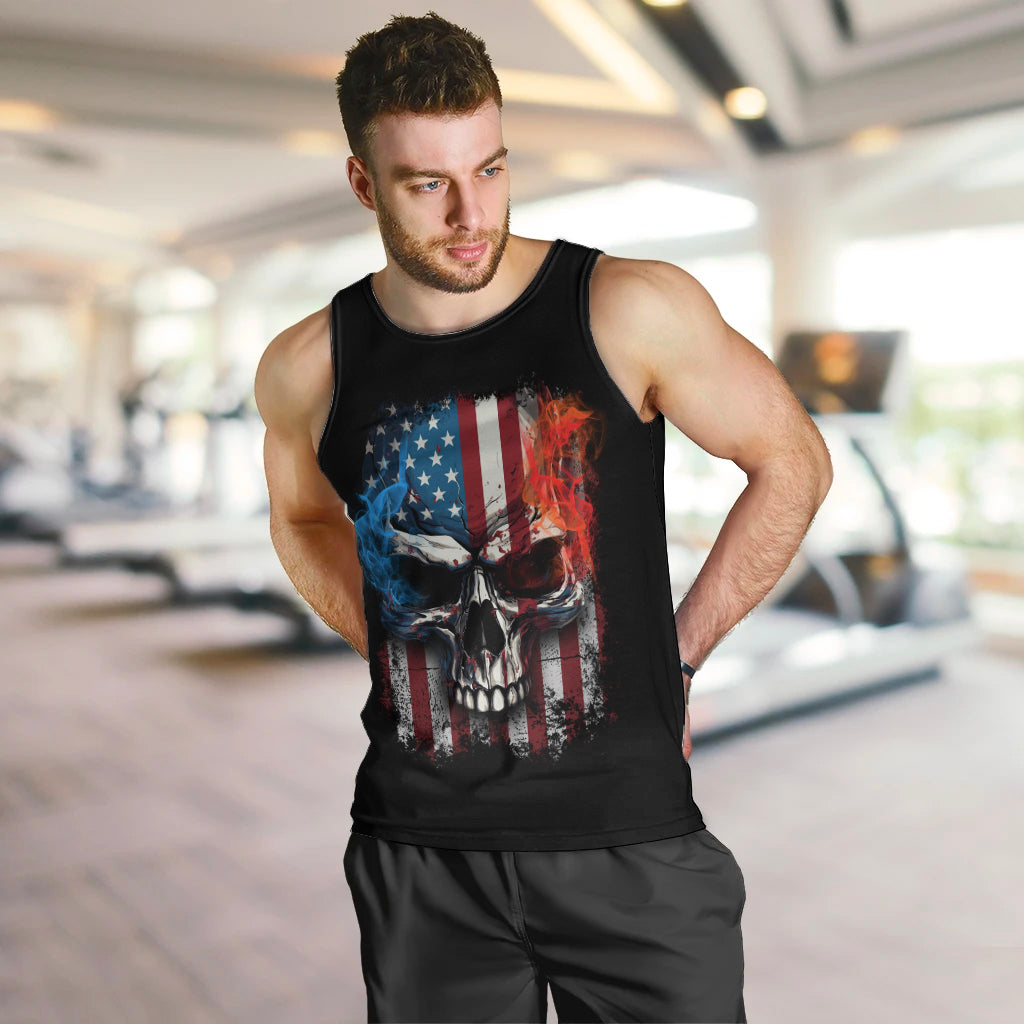 I Have Three Sides Skull Flag Men Tank Top - Wonder Print Shop
