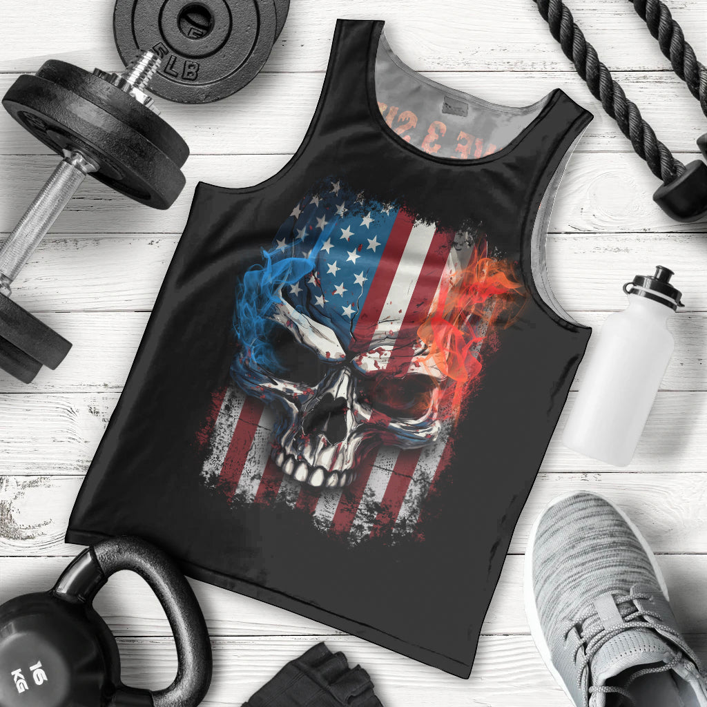 I Have Three Sides Skull Flag Men Tank Top - Wonder Print Shop