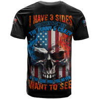 I Have Three Sides Skull Flag T Shirt - Wonder Print Shop