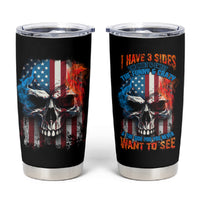 I Have Three Sides Skull Flag Tumbler Cup - Wonder Print Shop