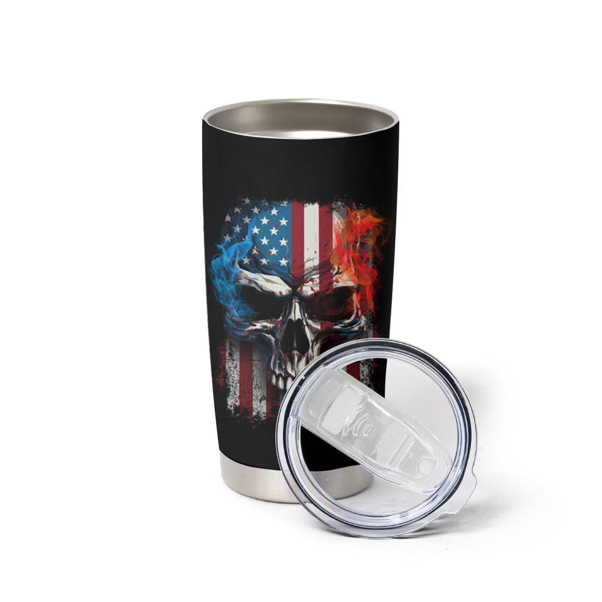 I Have Three Sides Skull Flag Tumbler Cup - Wonder Print Shop