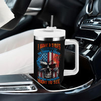 I Have Three Sides Skull Flag Tumbler With Handle - Wonder Print Shop