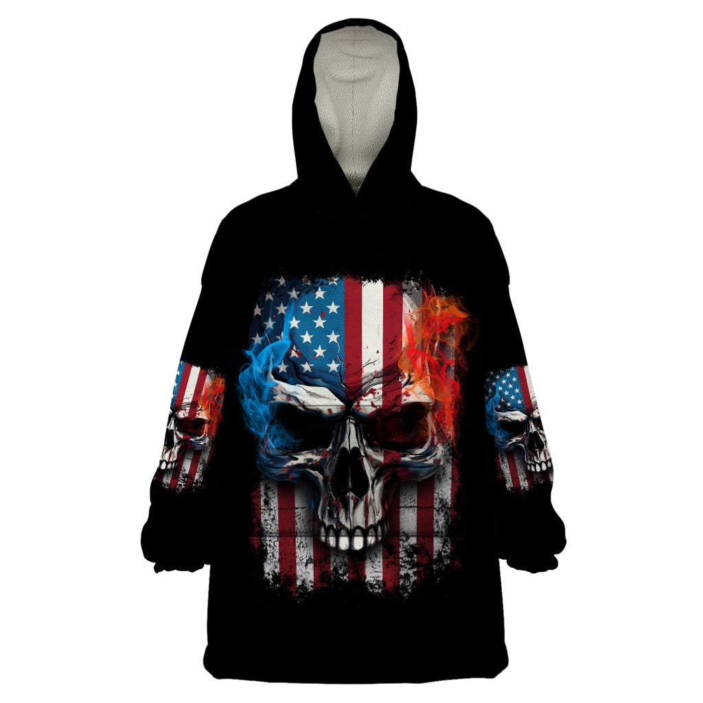 I Have Three Sides Skull Flag Wearable Blanket Hoodie - Wonder Print Shop