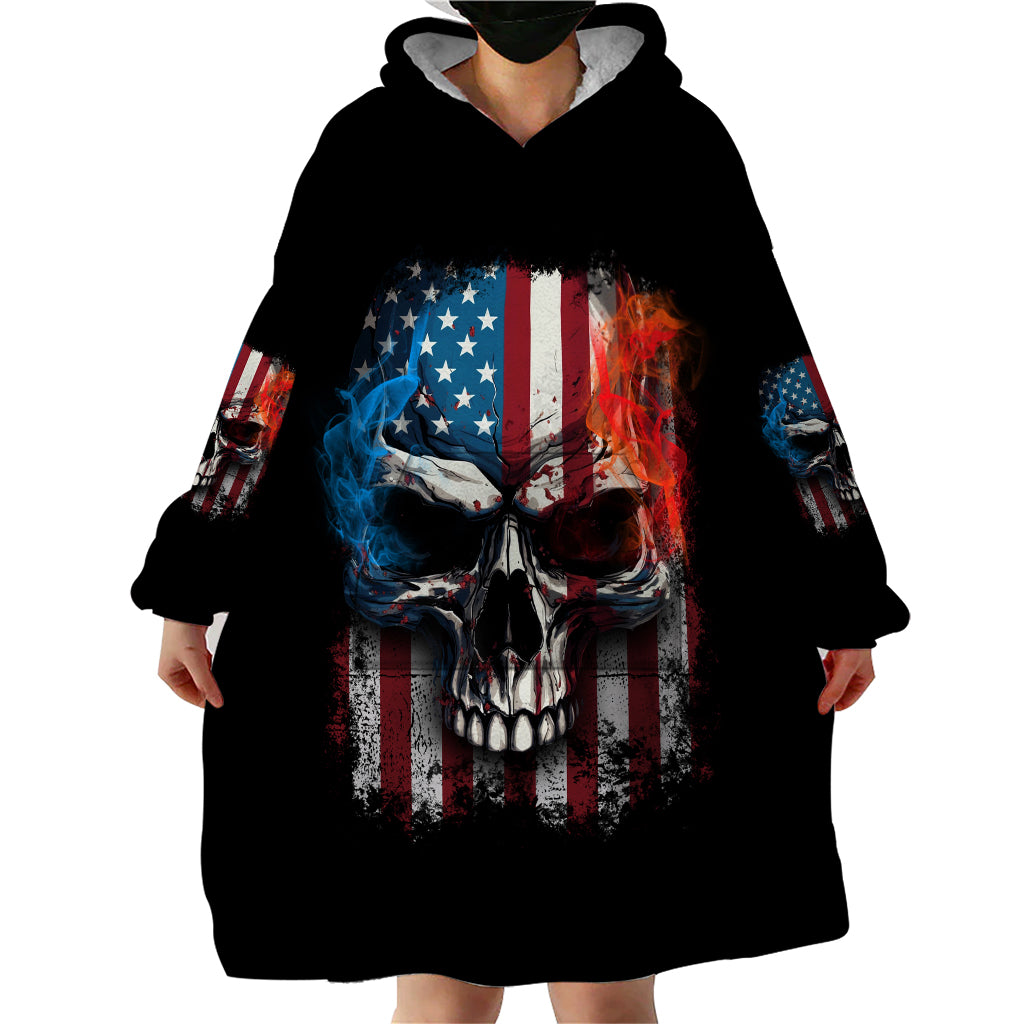 I Have Three Sides Skull Flag Wearable Blanket Hoodie - Wonder Print Shop