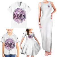 Stuck Between Idk Idc And IDGAF Skull Family Matching Tank Maxi Dress and Hawaiian Shirt - Wonder Print Shop