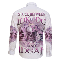 Stuck Between Idk Idc And IDGAF Skull Family Matching Tank Maxi Dress and Hawaiian Shirt - Wonder Print Shop