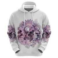 Stuck Between Idk Idc And IDGAF Skull Hoodie - Wonder Print Shop