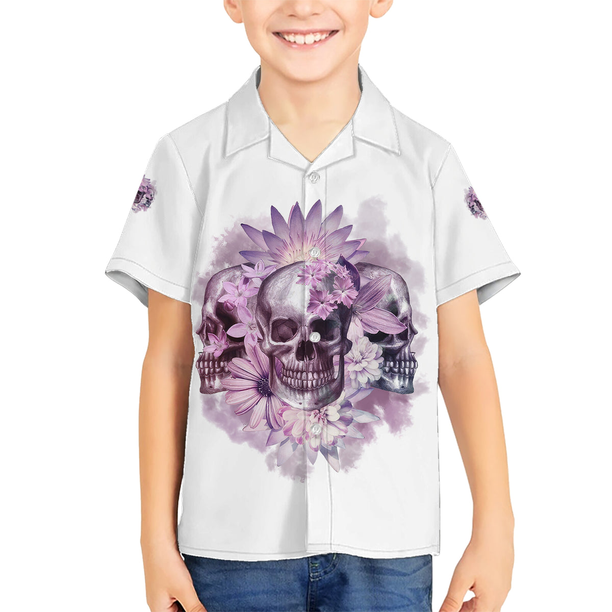 Stuck Between Idk Idc And IDGAF Skull Kid Hawaiian Shirt - Wonder Print Shop