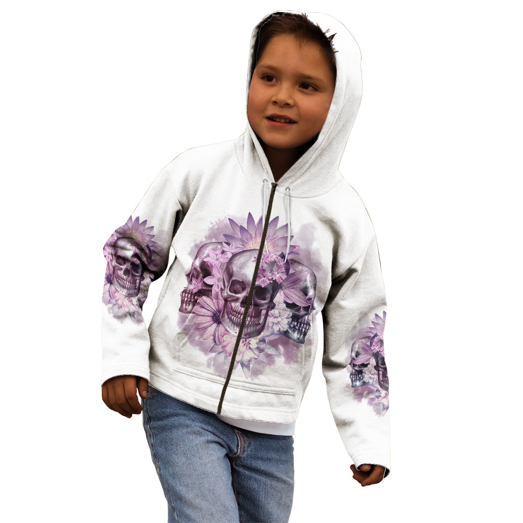 Stuck Between Idk Idc And IDGAF Skull Kid Hoodie - Wonder Print Shop