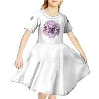 Stuck Between Idk Idc And IDGAF Skull Kid Short Sleeve Dress - Wonder Print Shop