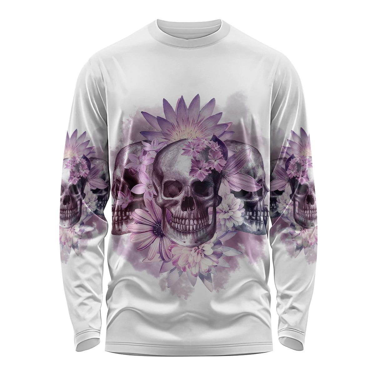 Stuck Between Idk Idc And IDGAF Skull Long Sleeve Shirt - Wonder Print Shop