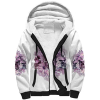 Stuck Between Idk Idc And IDGAF Skull Sherpa Hoodie - Wonder Print Shop