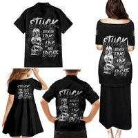 Stuck Between Idk Idc Idgaf Family Matching Puletasi Dress and Hawaiian Shirt - Wonder Print Shop