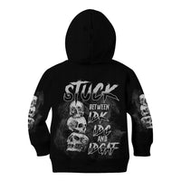 Stuck Between Idk Idc Idgaf Kid Hoodie - Wonder Print Shop