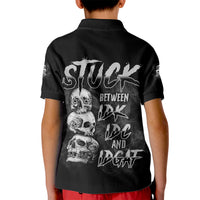 Stuck Between Idk Idc Idgaf Kid Polo Shirt - Wonder Print Shop