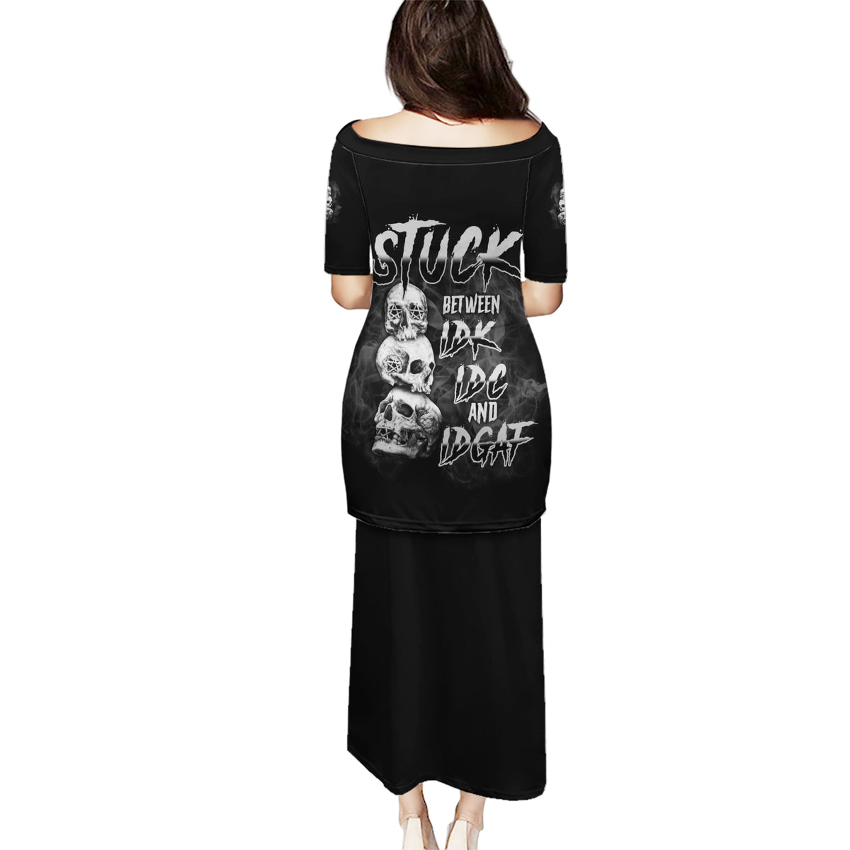 Stuck Between Idk Idc Idgaf Puletasi - Wonder Print Shop