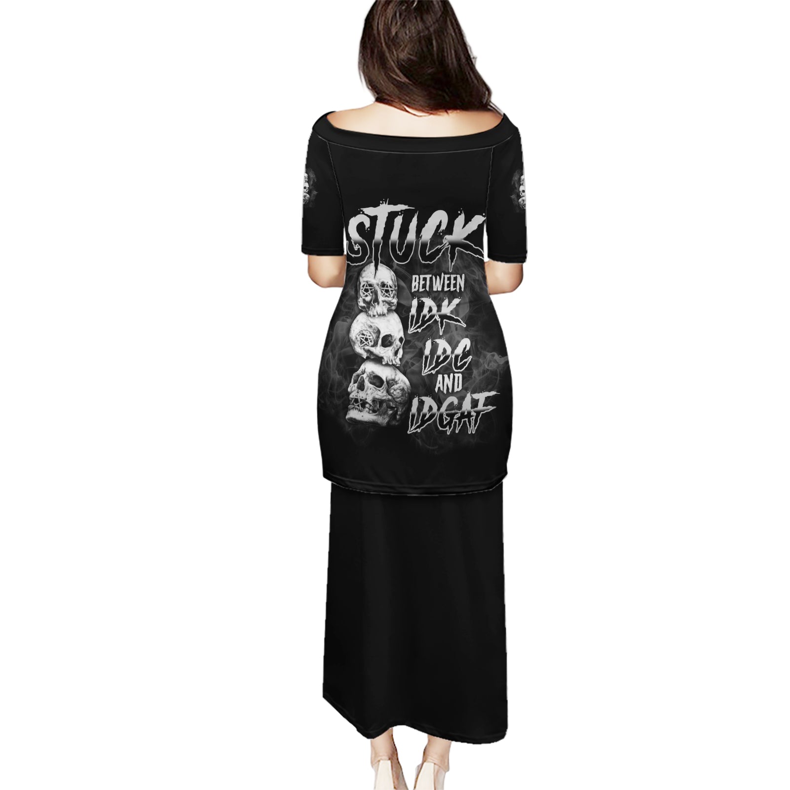 Stuck Between Idk Idc Idgaf Puletasi - Wonder Print Shop