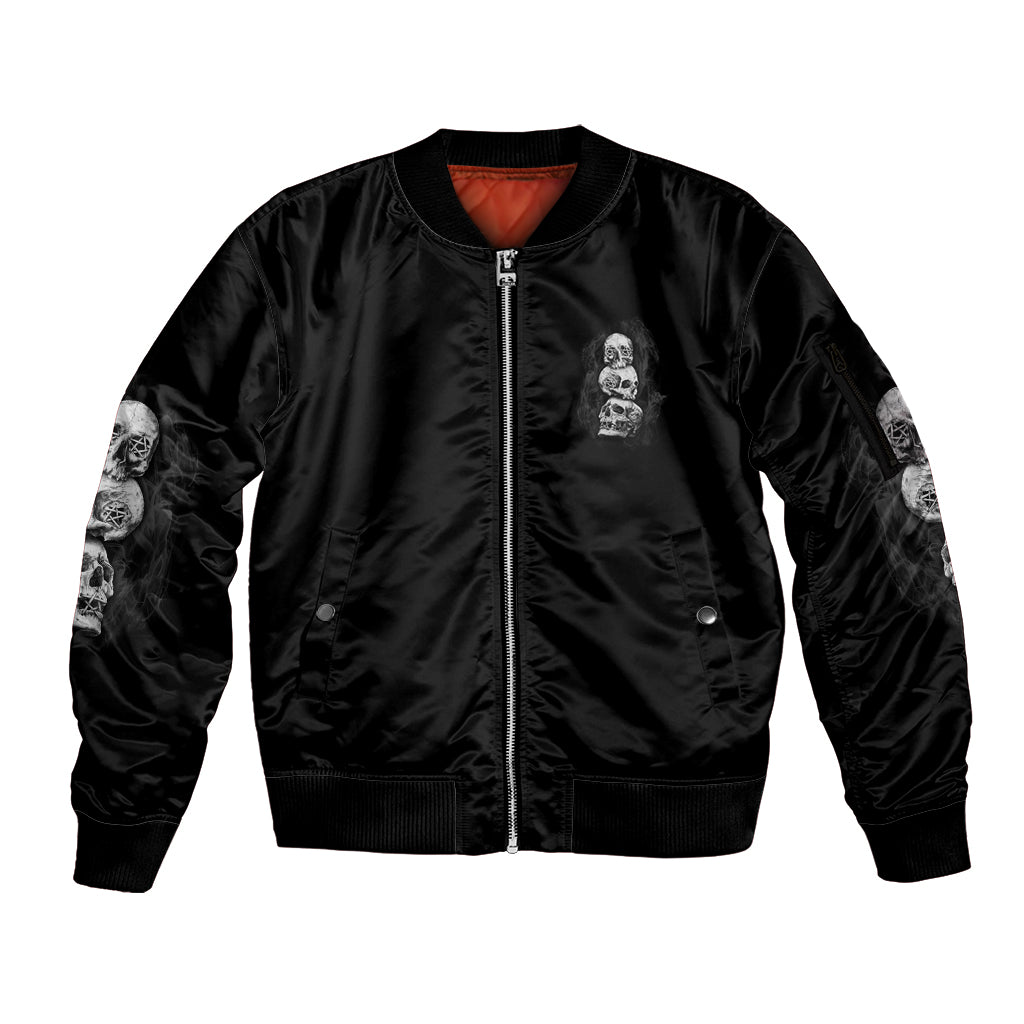 Stuck Between Idk Idc Idgaf Sleeve Zip Bomber Jacket - Wonder Print Shop