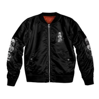 Stuck Between Idk Idc Idgaf Sleeve Zip Bomber Jacket - Wonder Print Shop