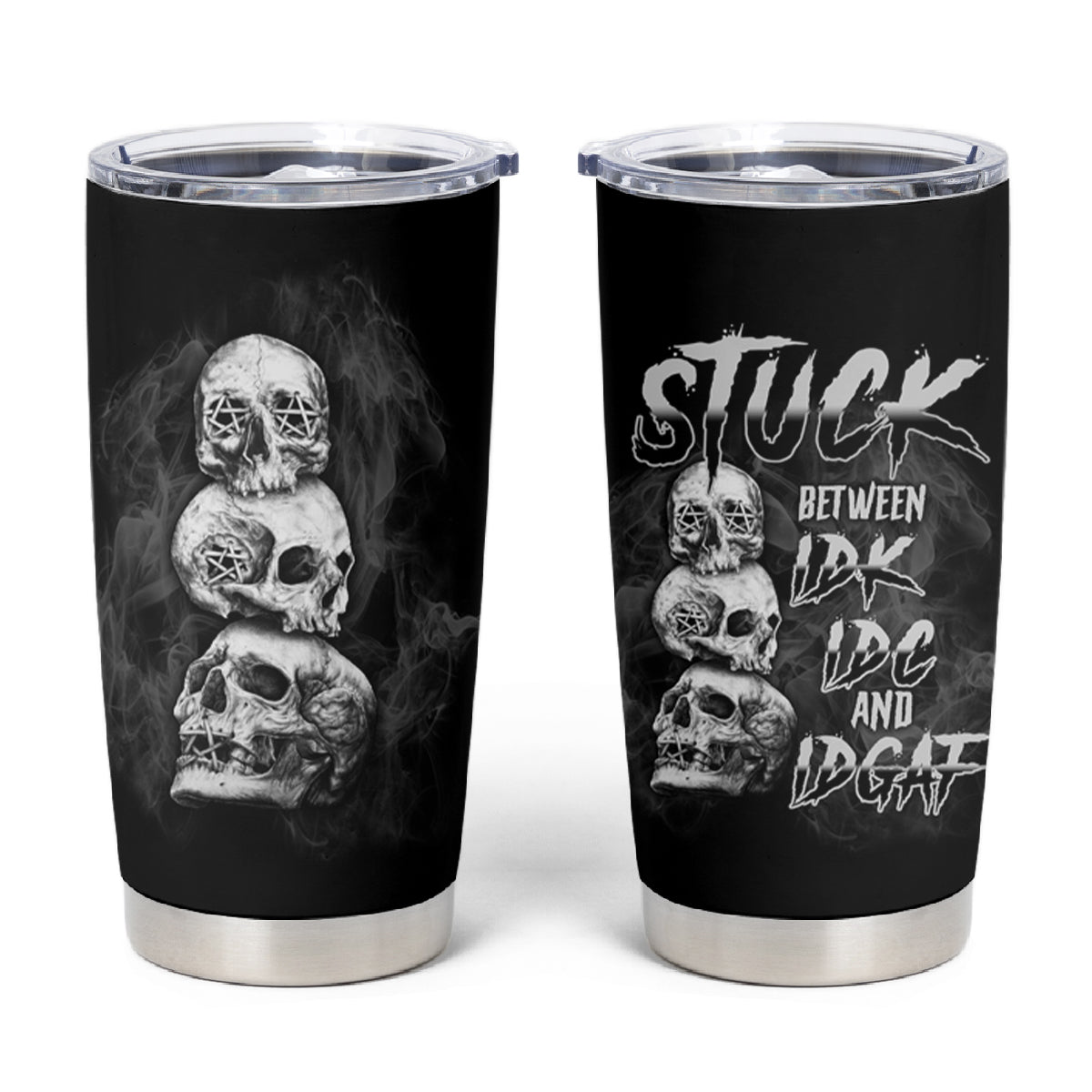 Stuck Between Idk Idc Idgaf Tumbler Cup - Wonder Print Shop