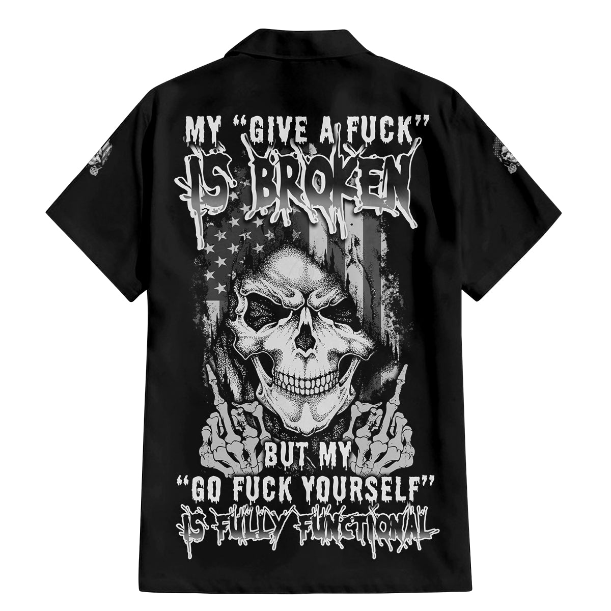 My Give A F Mad Skull Family Matching Mermaid Dress and Hawaiian Shirt - Wonder Print Shop