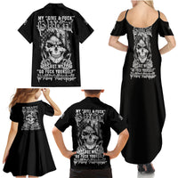My Give A F Mad Skull Family Matching Summer Maxi Dress and Hawaiian Shirt - Wonder Print Shop
