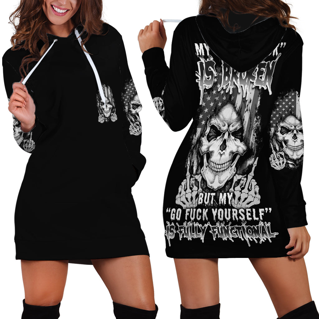 My Give A F Mad Skull Hoodie Dress - Wonder Print Shop