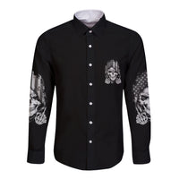 My Give A F Mad Skull Long Sleeve Button Shirt - Wonder Print Shop