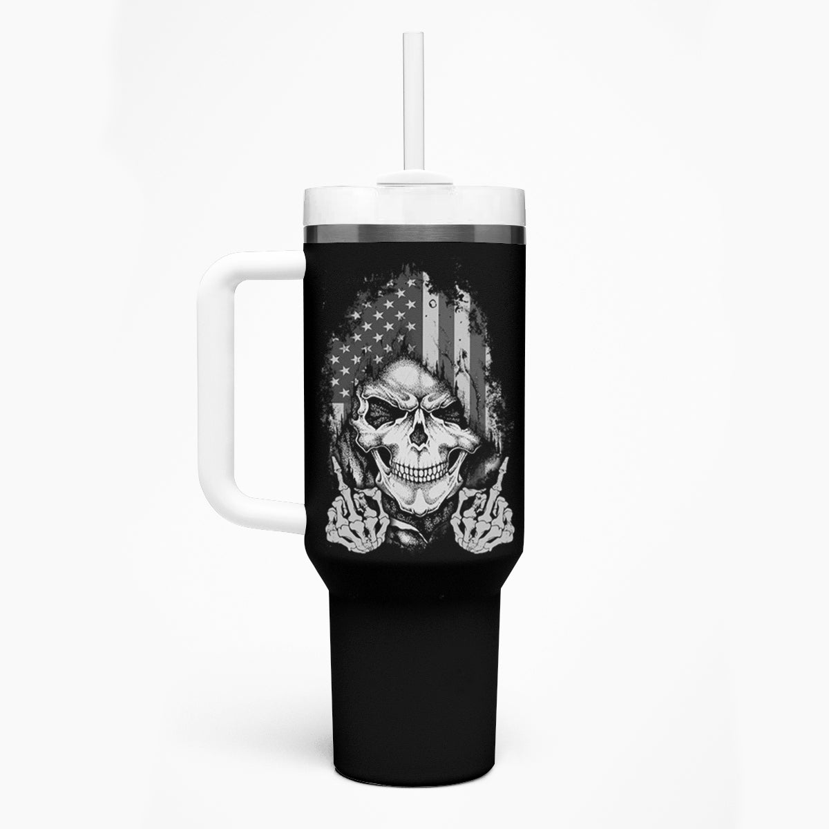 My Give A F Mad Skull Tumbler With Handle - Wonder Print Shop