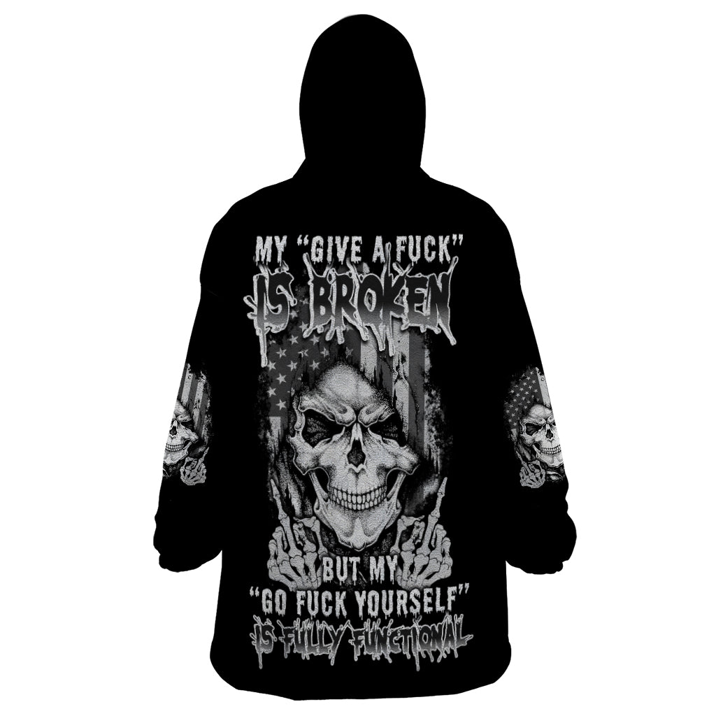 My Give A F Mad Skull Wearable Blanket Hoodie - Wonder Print Shop