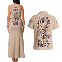 I Can Fix Stupid But It's Gonna Hurt Couples Matching Tank Maxi Dress and Hawaiian Shirt - Wonder Print Shop